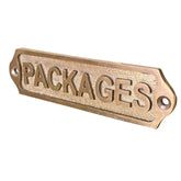 Packages Door sign | cast brass sign